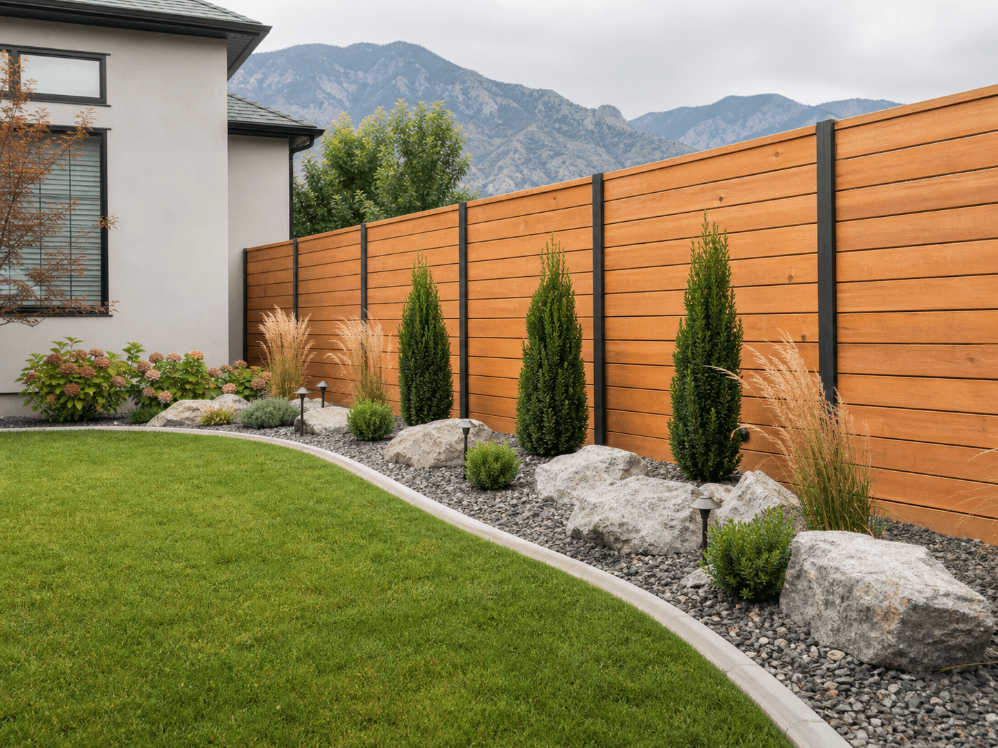 Concept illustration of a fence installation by SG Landscaping
